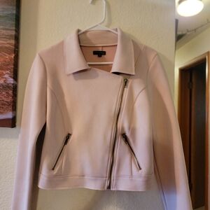 Shinestar Light Pink Faux Suede Jacket